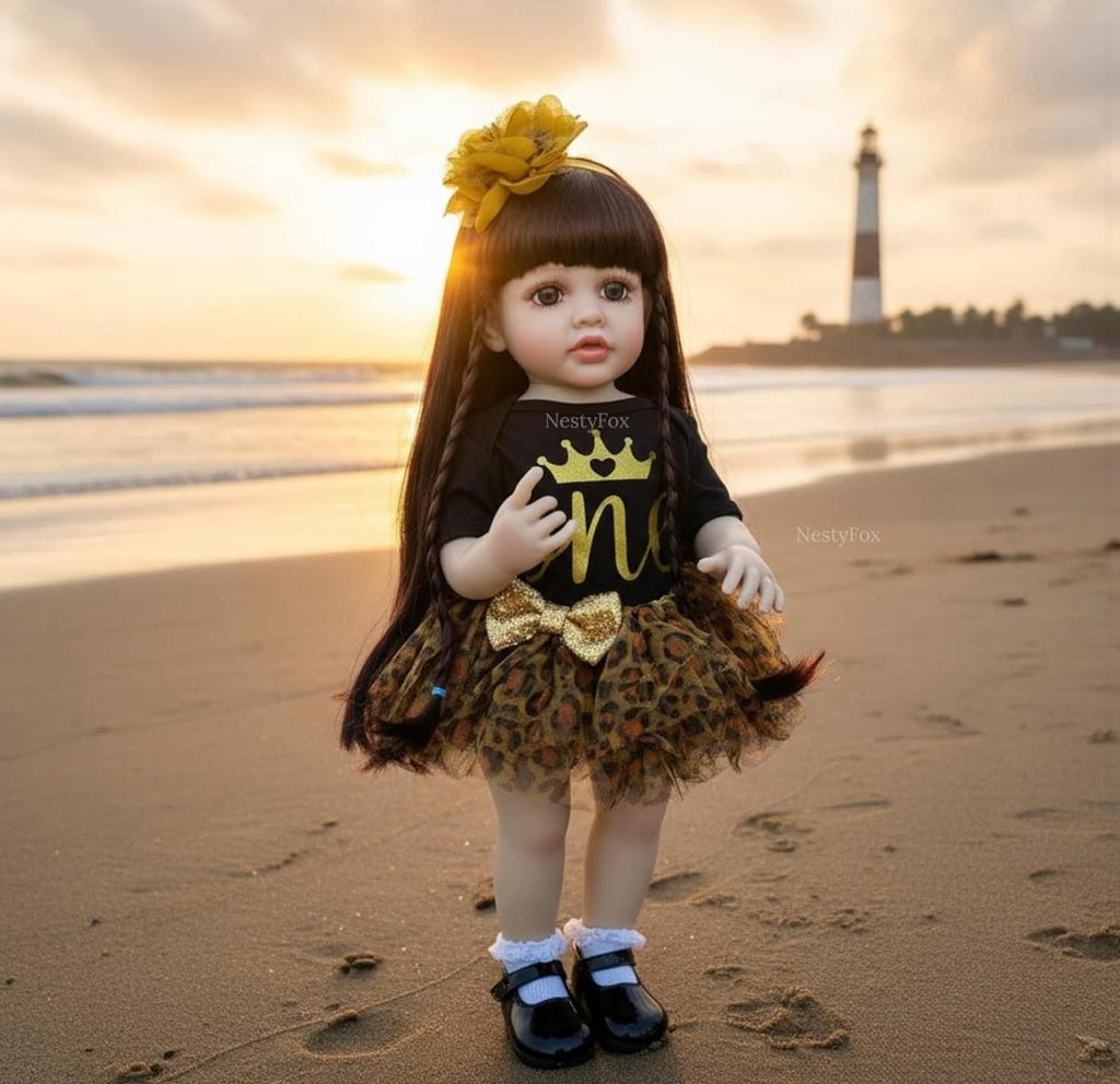 Royal Wild One: Boutique Leopard Print Baby Doll