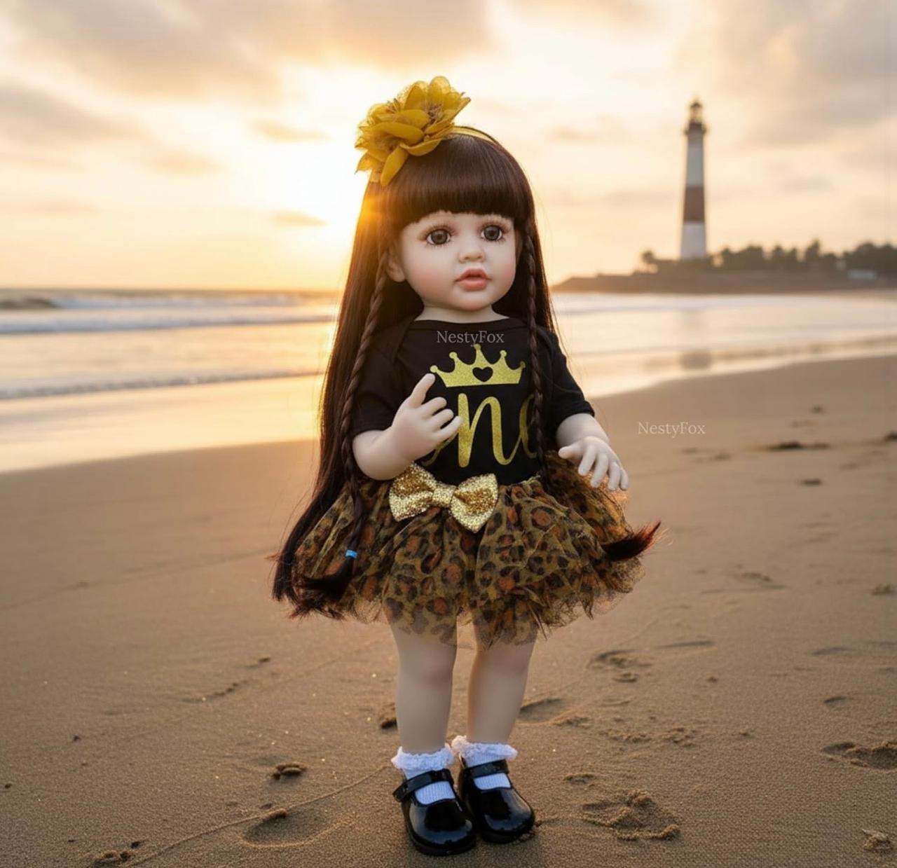 Royal Wild One: Boutique Leopard Print Baby Doll