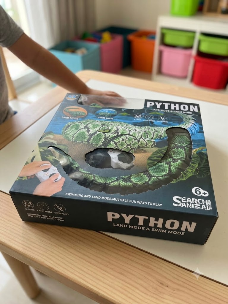 Amphibious Remote Control Python Snake Toy (2.4 GHz)