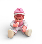 Soft body baby doll with feeding bottle