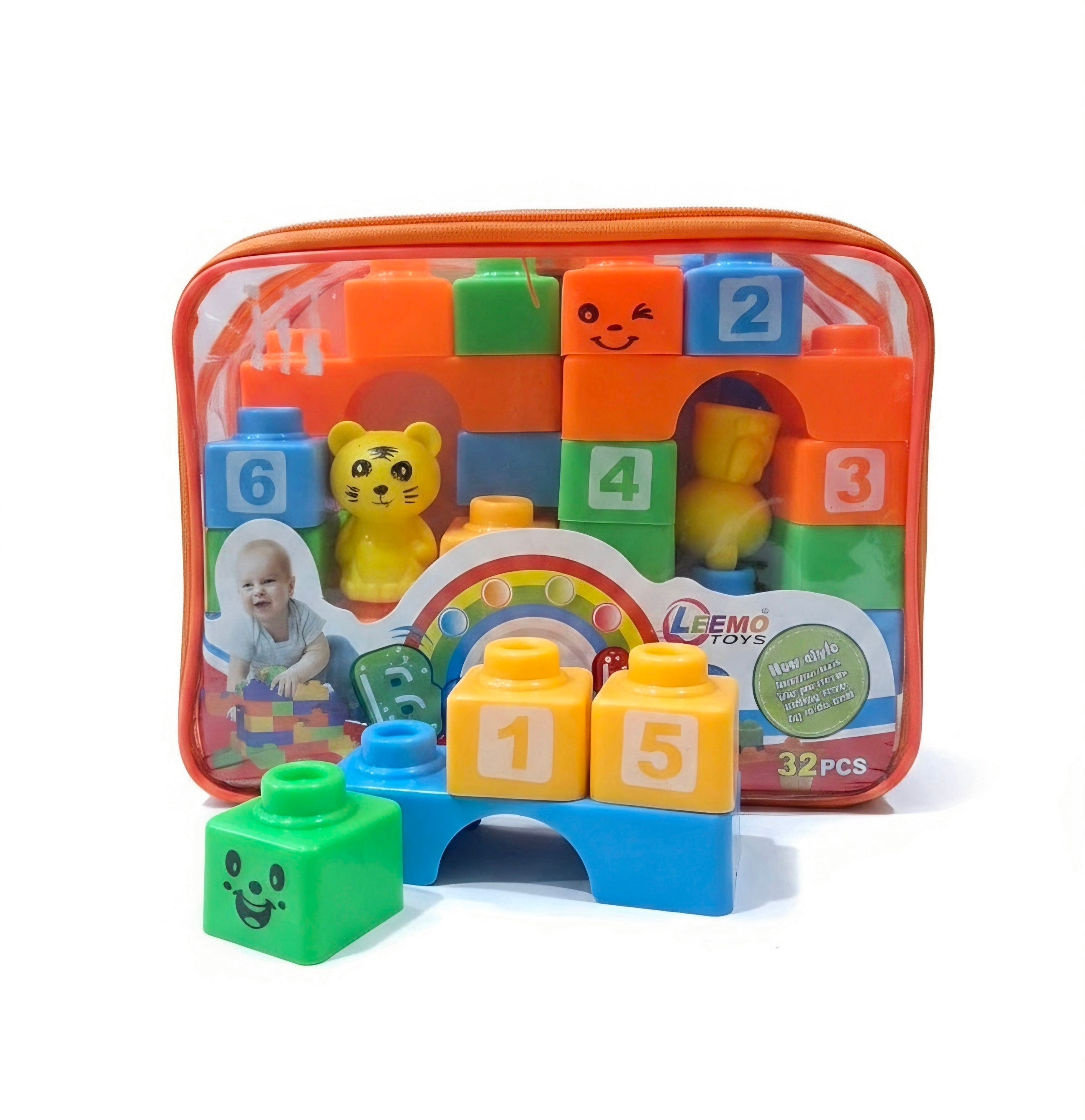 Building blocks set contents for toddlers