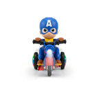 Stunt tricycle toy with light-up shield wheel
