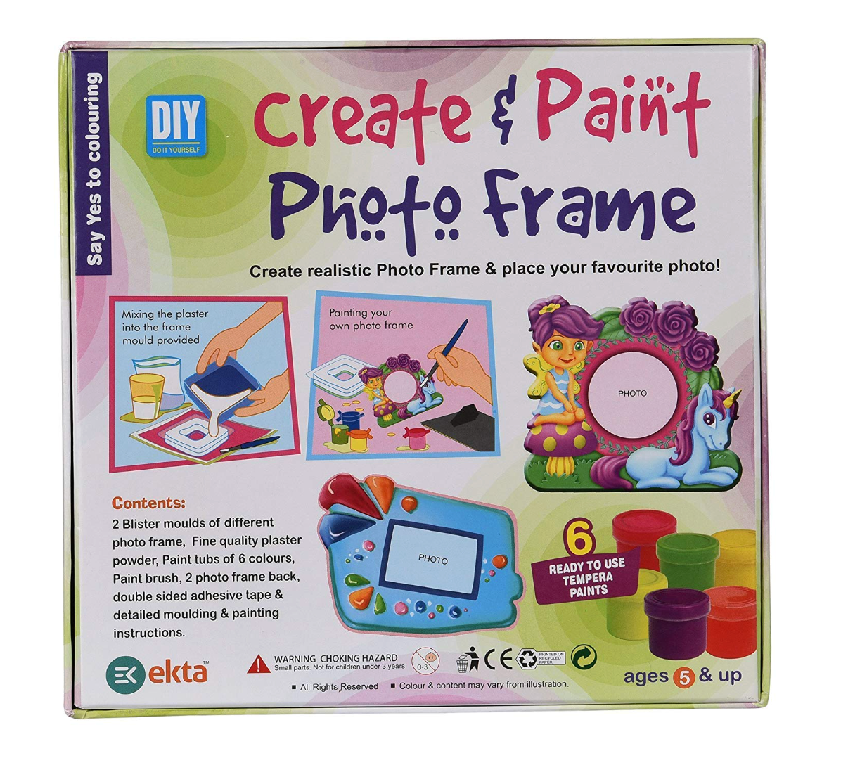 DIY photo frame kit contents