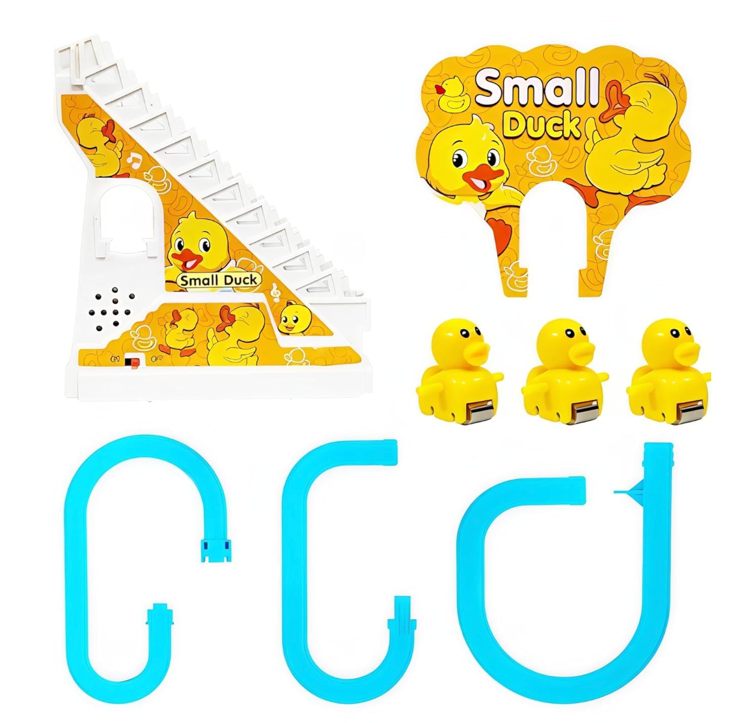 Ducks climbing stairs toy with lights and music