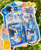 Fancy 6-in-1 cartoon stationery gift set - astronaut space design