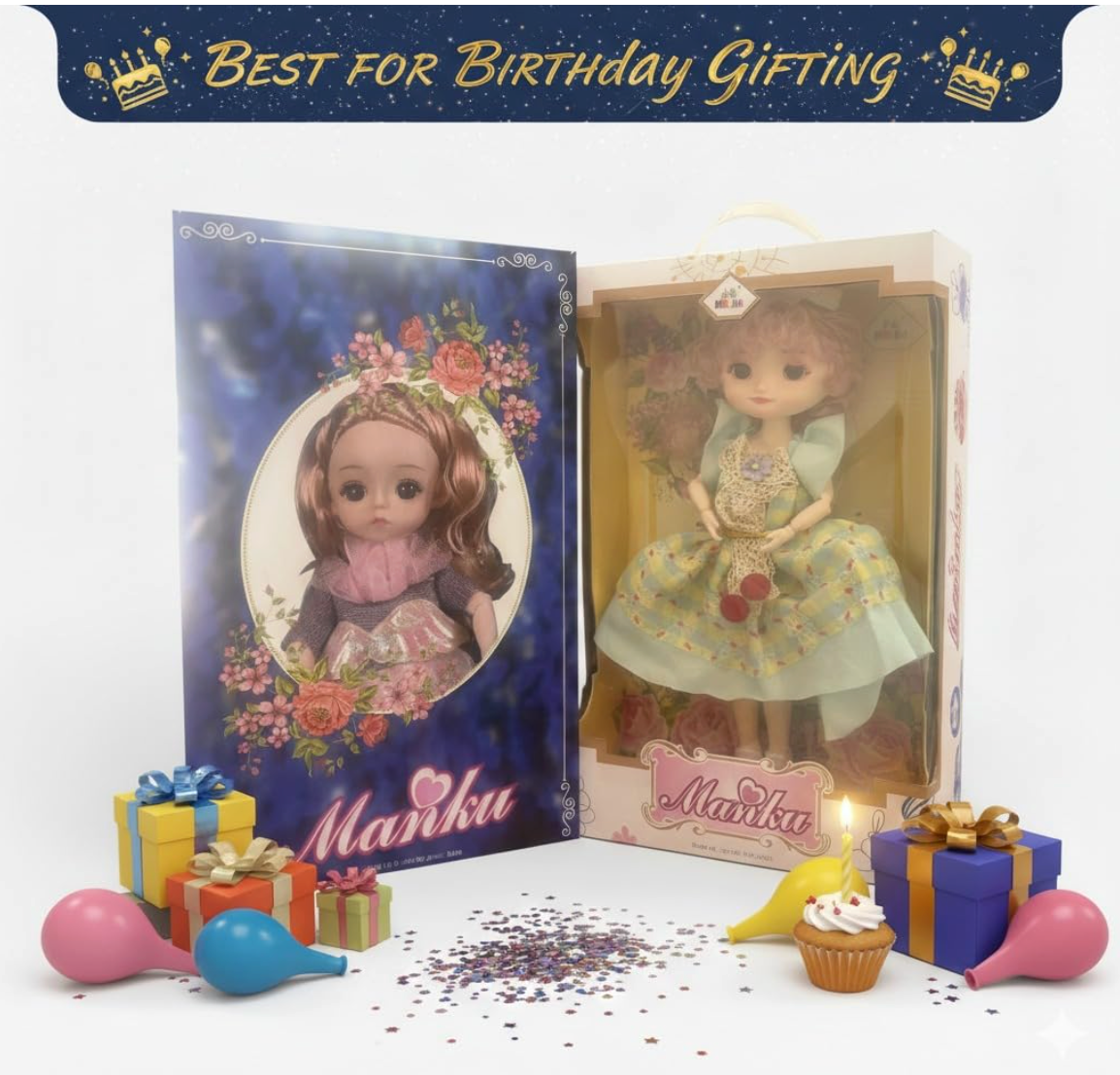 Manku collectible ball-jointed doll with gift box