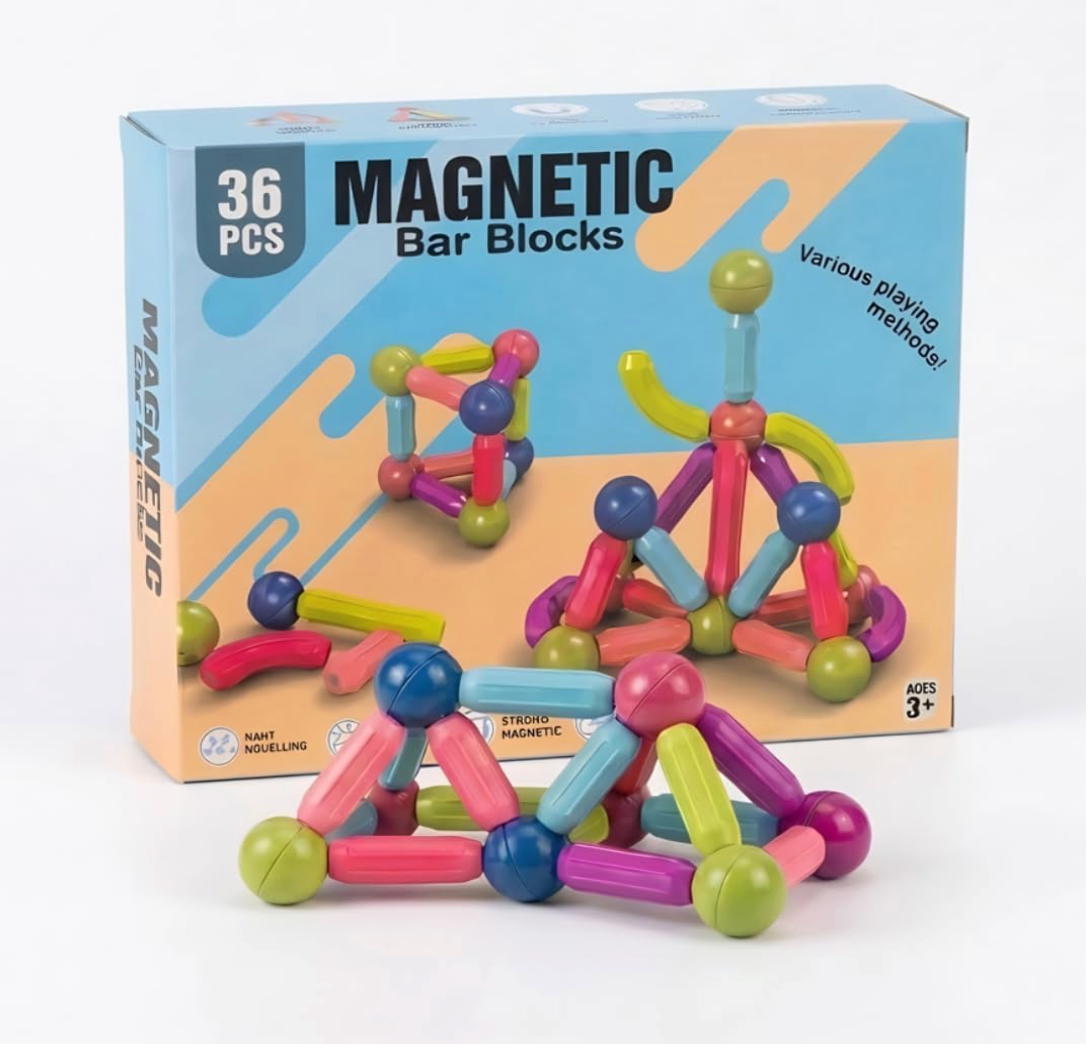 Magnetic bar blocks 36 piece set