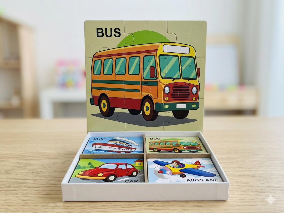 Magnetic puzzle with pattern cards