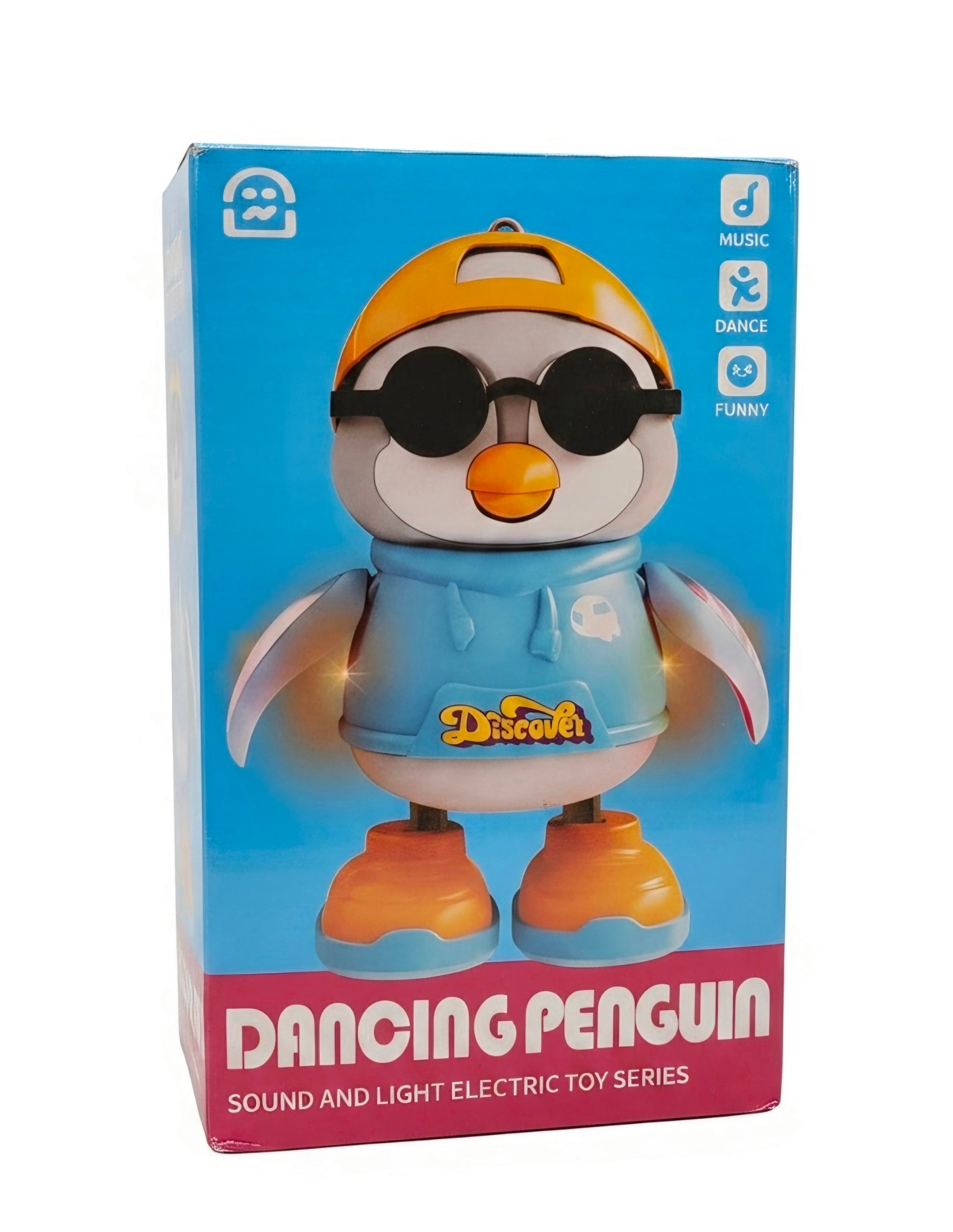 Dancing Penguin sound and light electric toy in box