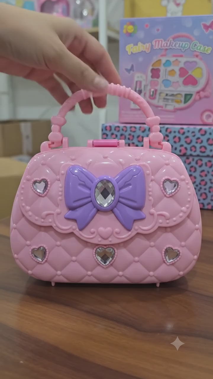 Fairy Makeup Case for Kids – Washable Makeup Kit with Mirror & Applicators