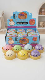 Dumpling Squishy Mystery Box | Surprise Collectible Taba Squishy for Kids & Adults | Birthday Return Gifts (1 Mystery Box)