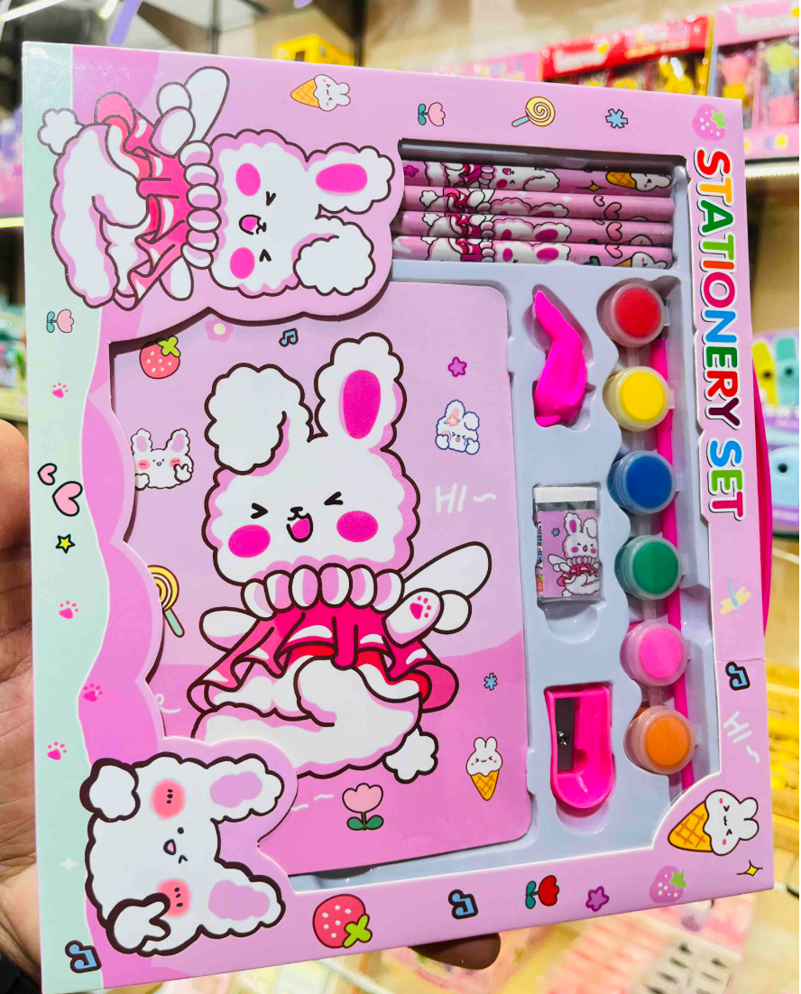 Kids stationery return gift box - bunny design