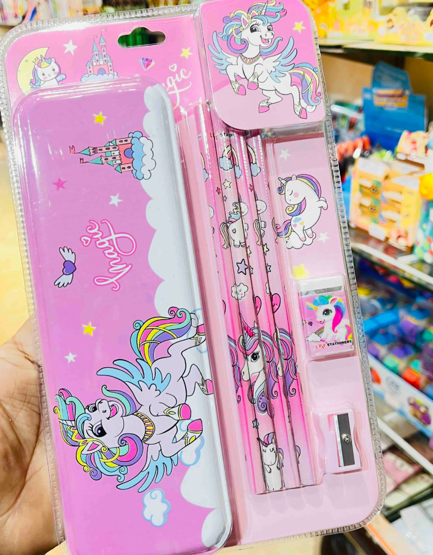 Fancy character return gift stationery set - unicorn design