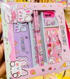 Sweet bunny themed stationery gift set