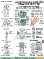 Smart Interactive Dancing & Walking Robot Toy for Kids with LED Lights, Music & 360° Rotation – Educational Electronic Toy for Boys & Girls (Ages 3+)
