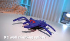 RC Wall Climbing Spider Toy – Remote Control Dual-Mode Gravity Defying Electric Spider with Glowing LED Eyes, 360° Rotating Stunt Crawling Prank Toy, USB Rechargeable for Kids & Adults