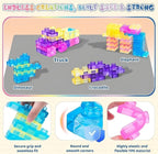Sensory Soft Magic Gummy Building Blocks Squishy Stacking Toy Set 24 PCS- Age 3+ Squeezable Stretchable Montessori Learning Creative Play Puzzle Blocks for Toddlers & Kids