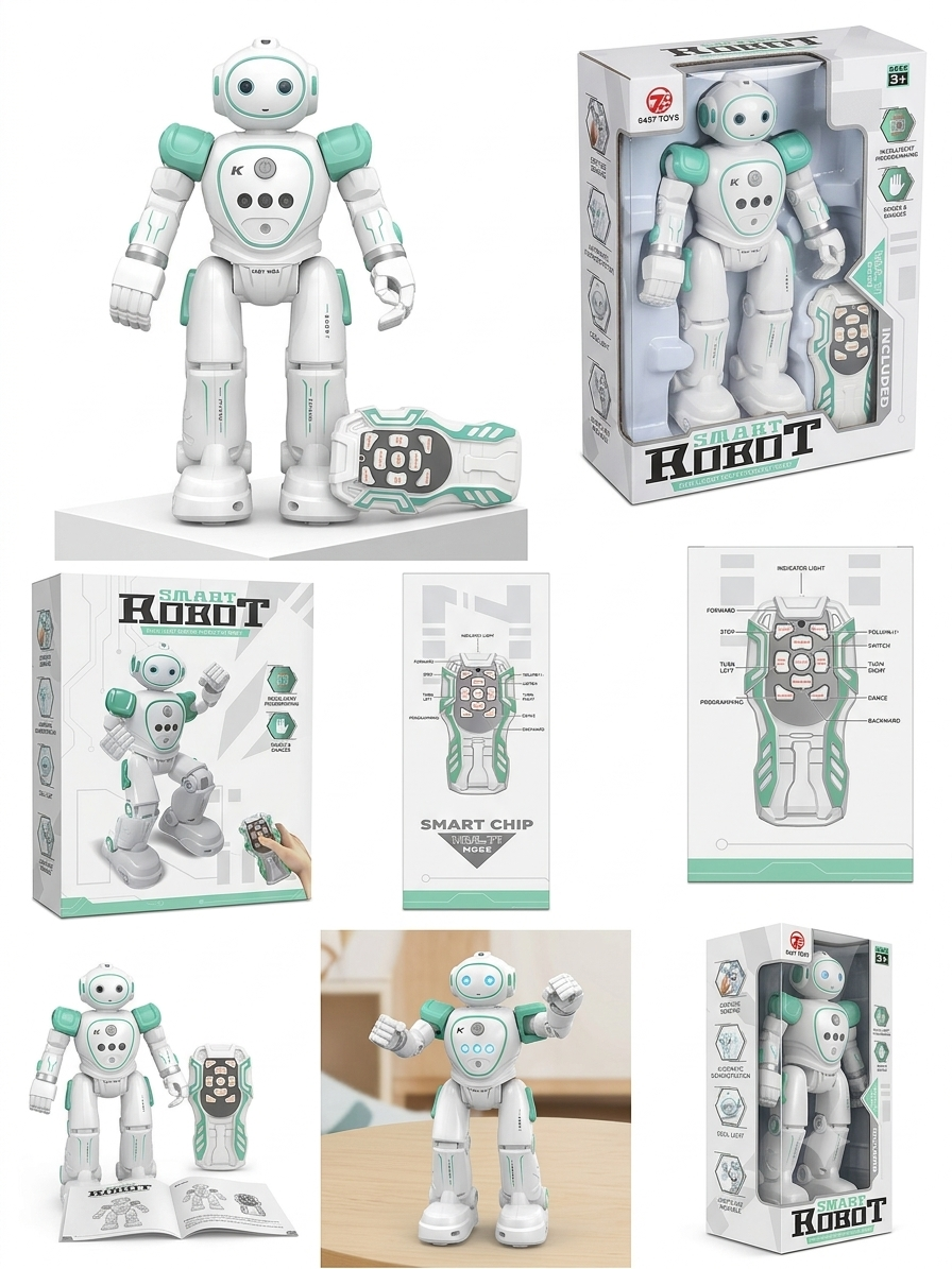 Smart Interactive Dancing & Walking Robot Toy for Kids with LED Lights, Music & 360° Rotation – Educational Electronic Toy for Boys & Girls (Ages 3+)