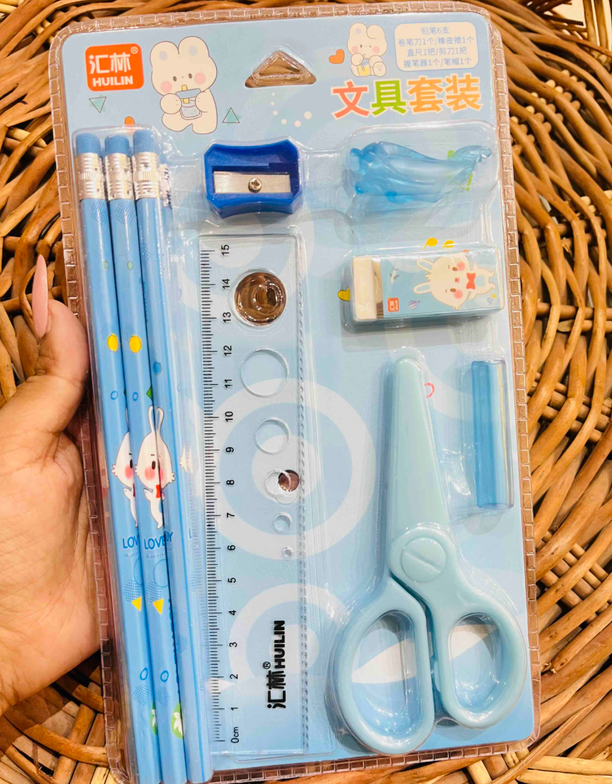 Huilin kids stationery set - blue