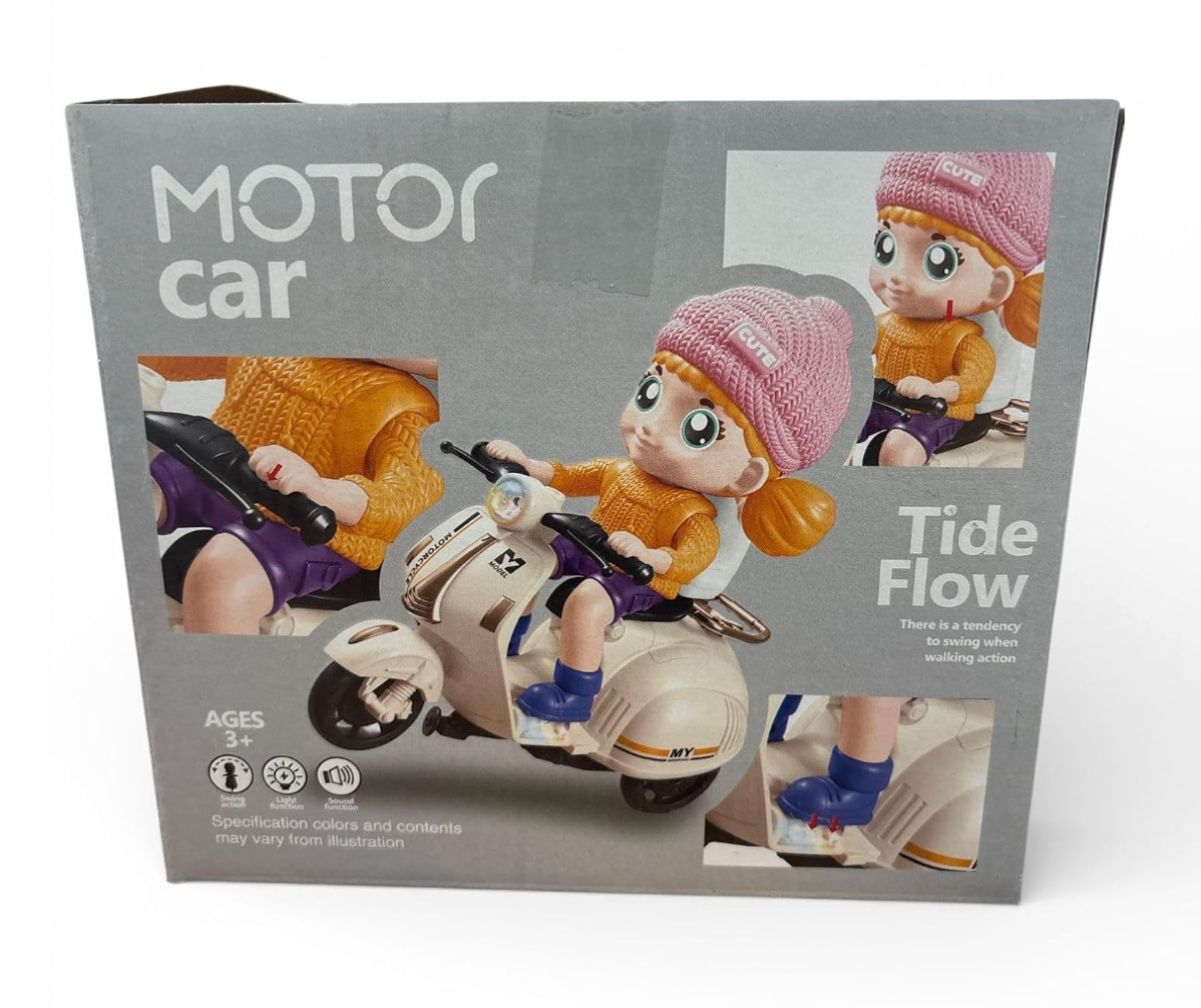 Girl scooter swing action toy