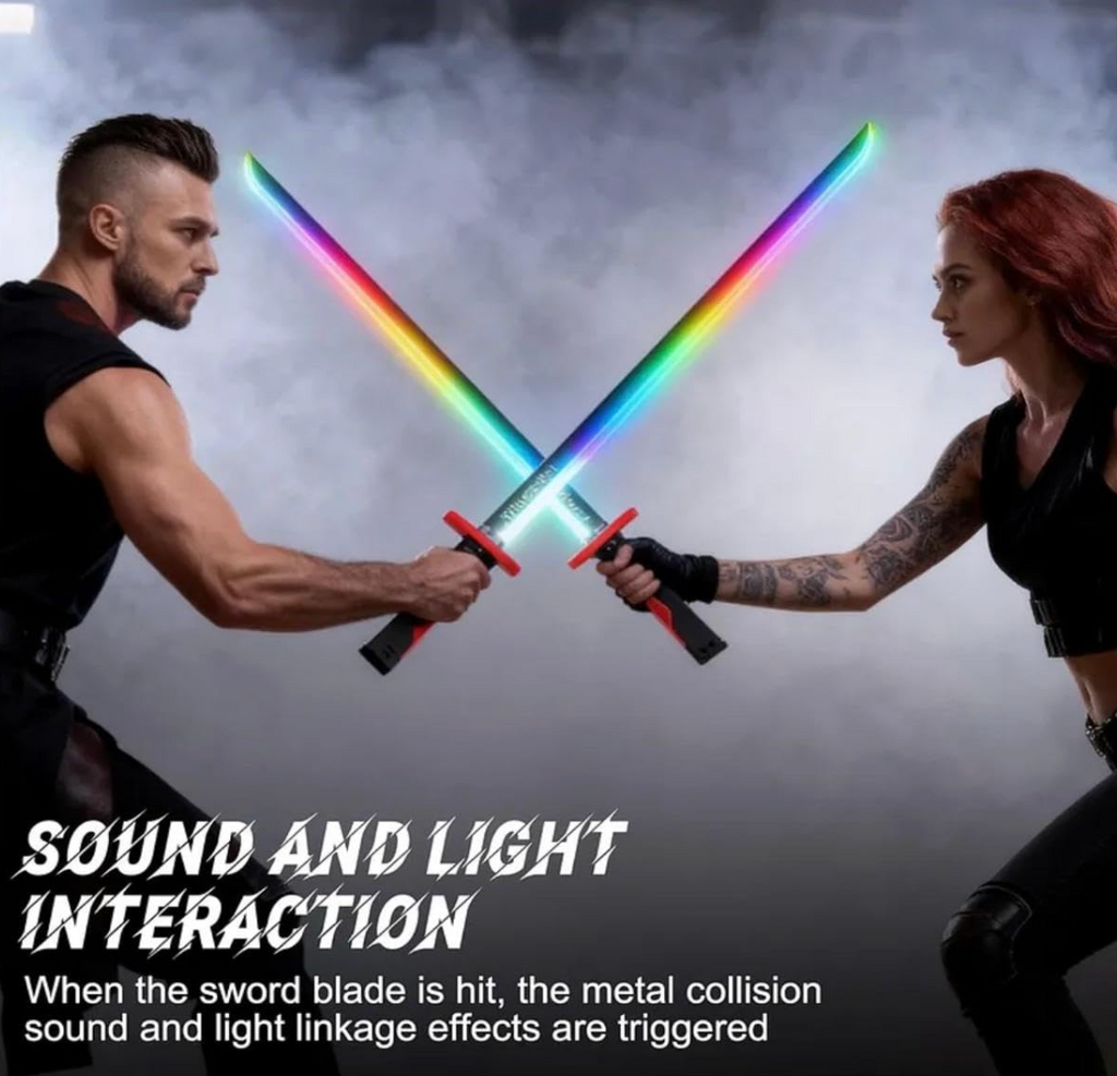 RGB gradient light-up toy sword