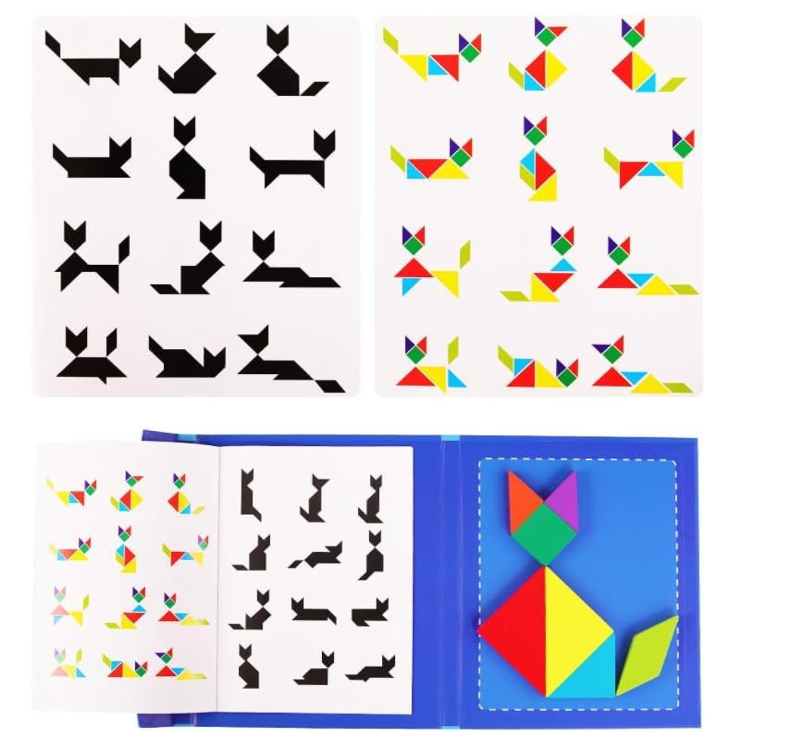 Tangram silhouette pattern challenges