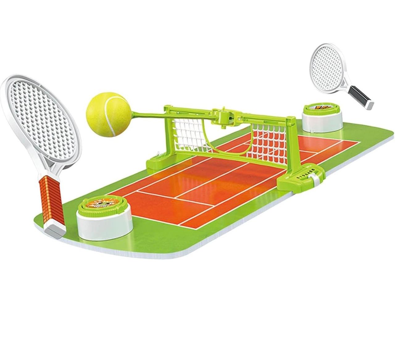 Tennis Court Battle tabletop game assembled