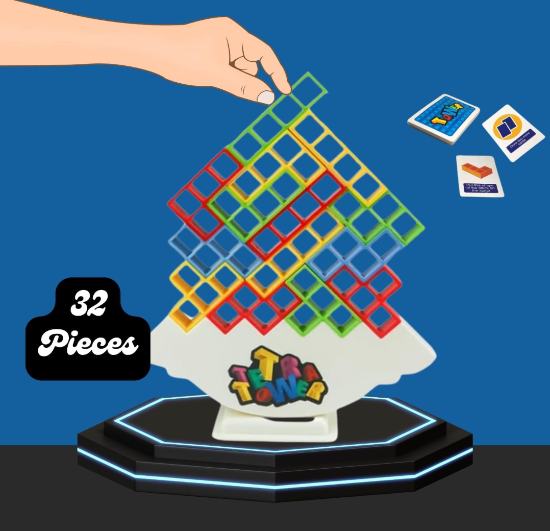 Tetra Balance blocks and cards