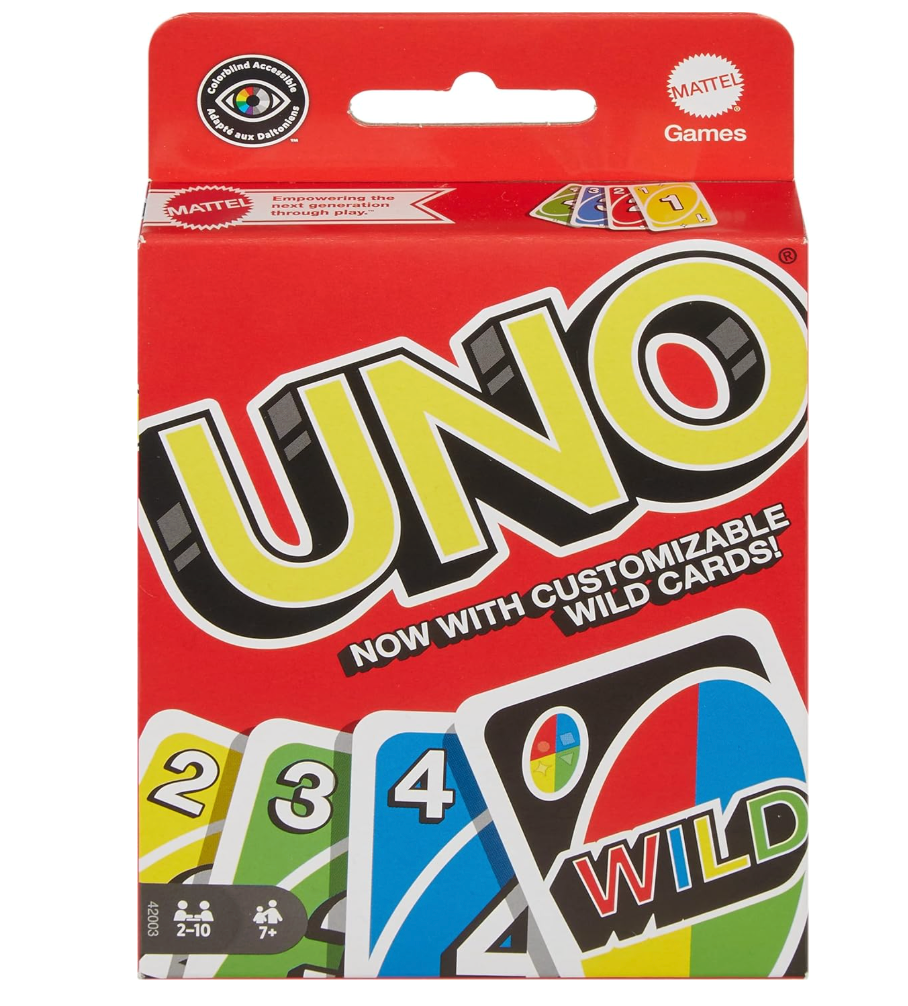 UNO card game box by Mattel