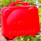 Bear face lockable vanity case - red